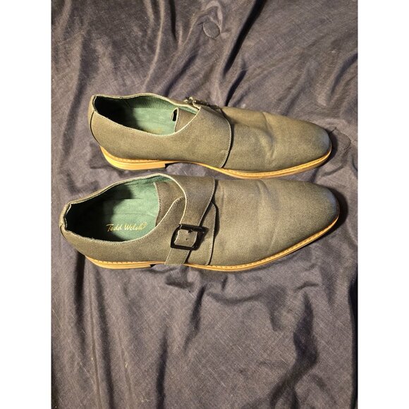 Todd Welsh Mens Gray Dress Shoes Sharp Buckle Style Size 14 EUC - Picture 3 of 5